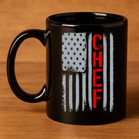 American Chef USA Flag 11oz C Handle Ceramic Mug