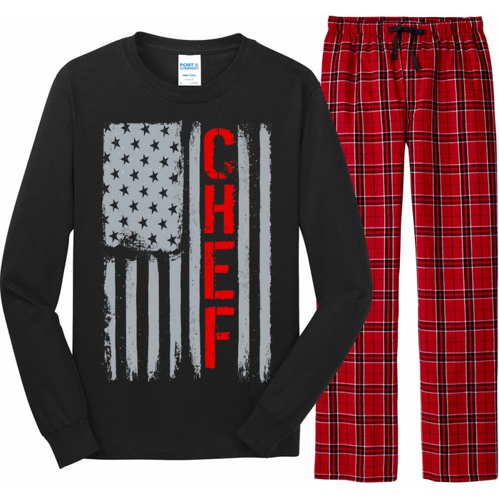 American Chef USA Flag Long Sleeve Pajama Set