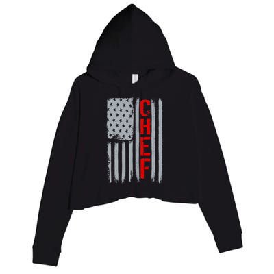 American Chef USA Flag Crop Fleece Hoodie