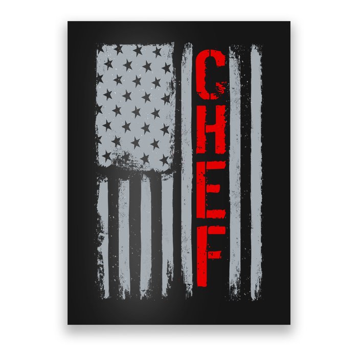 American Chef USA Flag Poster