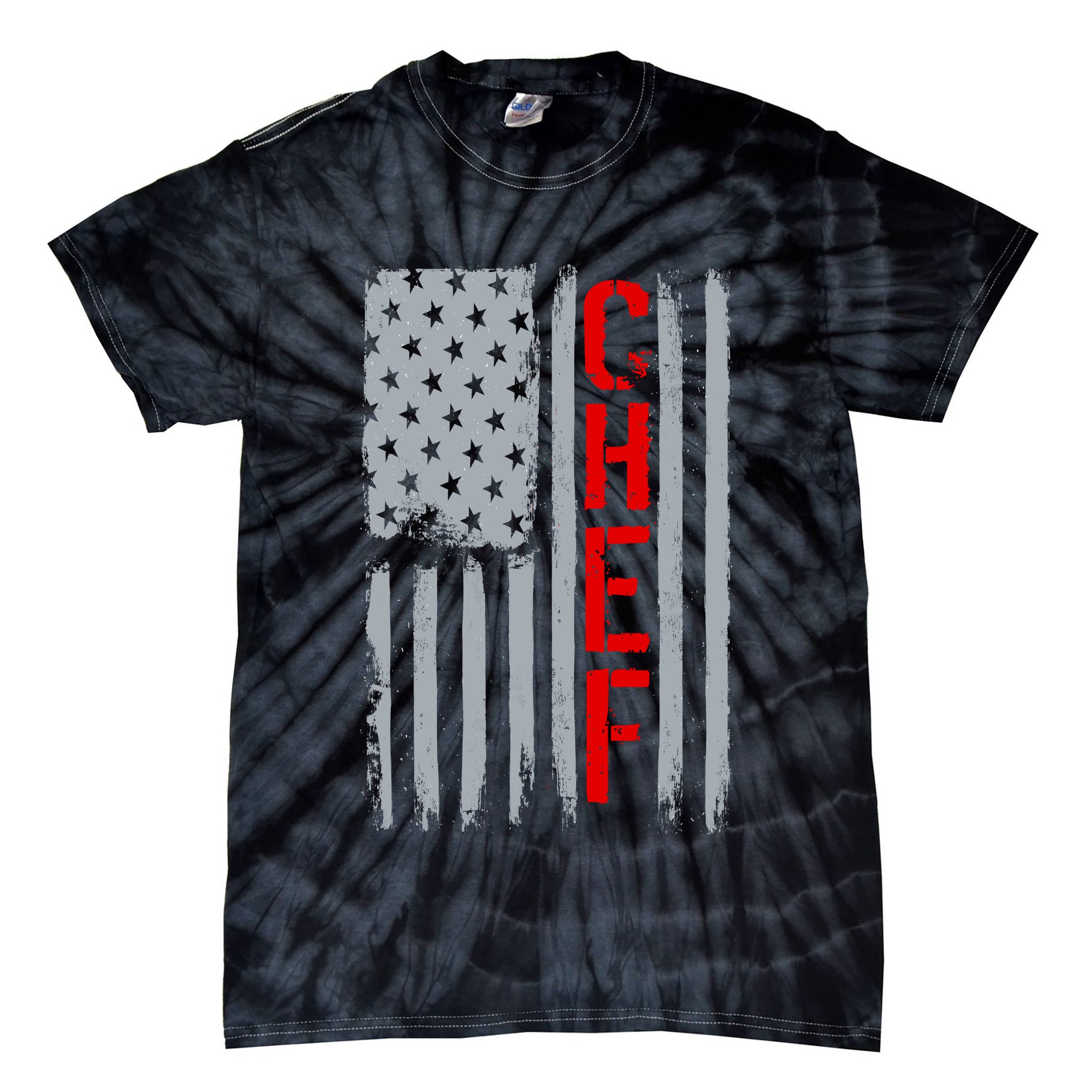 American Chef USA Flag Tie-Dye T-Shirt