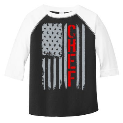 American Chef USA Flag Toddler Fine Jersey T-Shirt