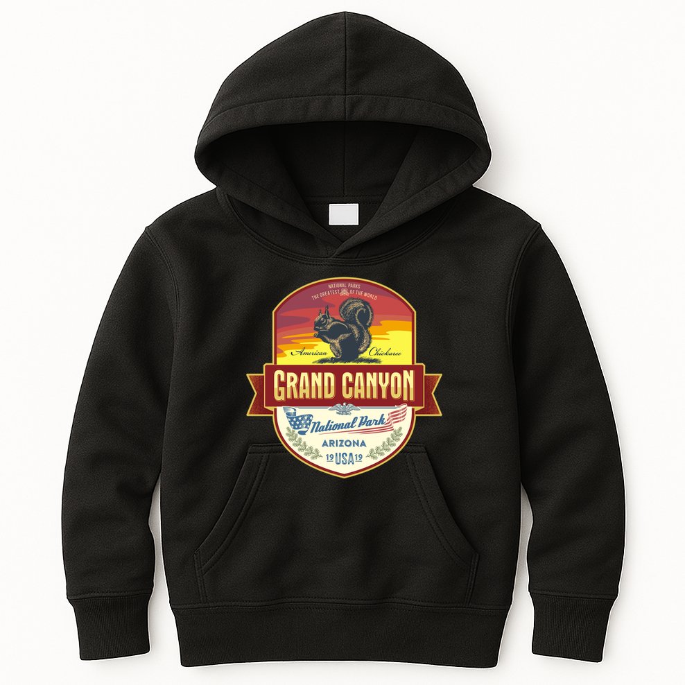 American Chickaree Grand Canyon National Park Kids Hoodie