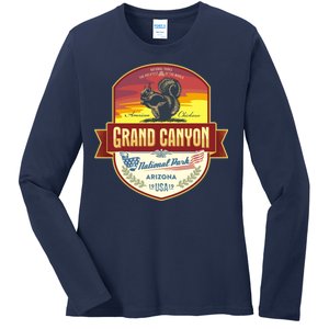 American Chickaree Grand Canyon National Park Ladies Long Sleeve Shirt