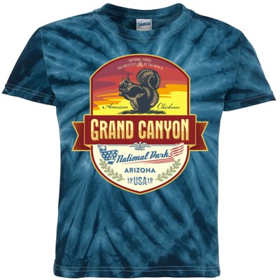 American Chickaree Grand Canyon National Park Kids Tie-Dye T-Shirt