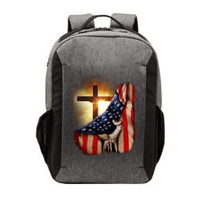 American Christian Cross Patriotic Flag Vector Backpack