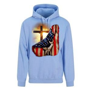 American Christian Cross Patriotic Flag Unisex Surf Hoodie