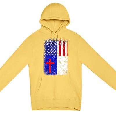 American Christian Patriot Red Cross Premium Pullover Hoodie