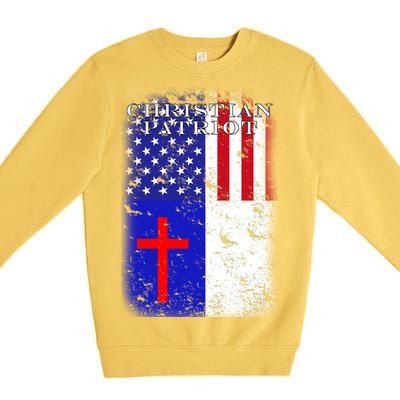 American Christian Patriot Red Cross Premium Crewneck Sweatshirt