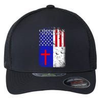 American Christian Patriot Red Cross Flexfit Unipanel Trucker Cap