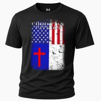 American Christian Patriot Red Cross Cooling Performance Crew T-Shirt
