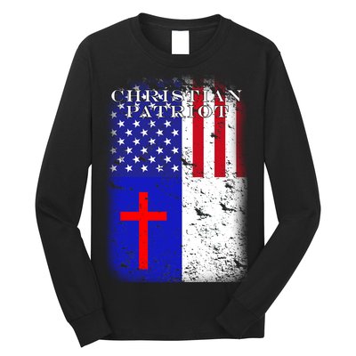 American Christian Patriot Red Cross Long Sleeve Shirt