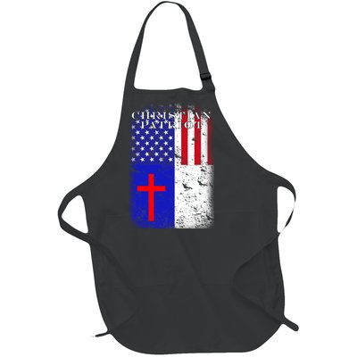 American Christian Patriot Red Cross Full-Length Apron With Pockets