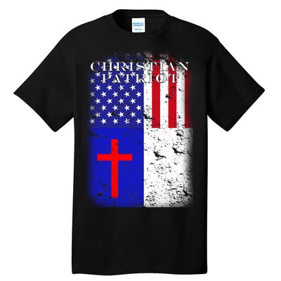 American Christian Patriot Red Cross Tall T-Shirt