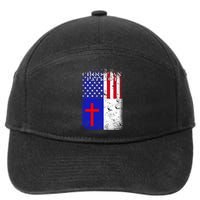 American Christian Patriot Red Cross 7-Panel Snapback Hat