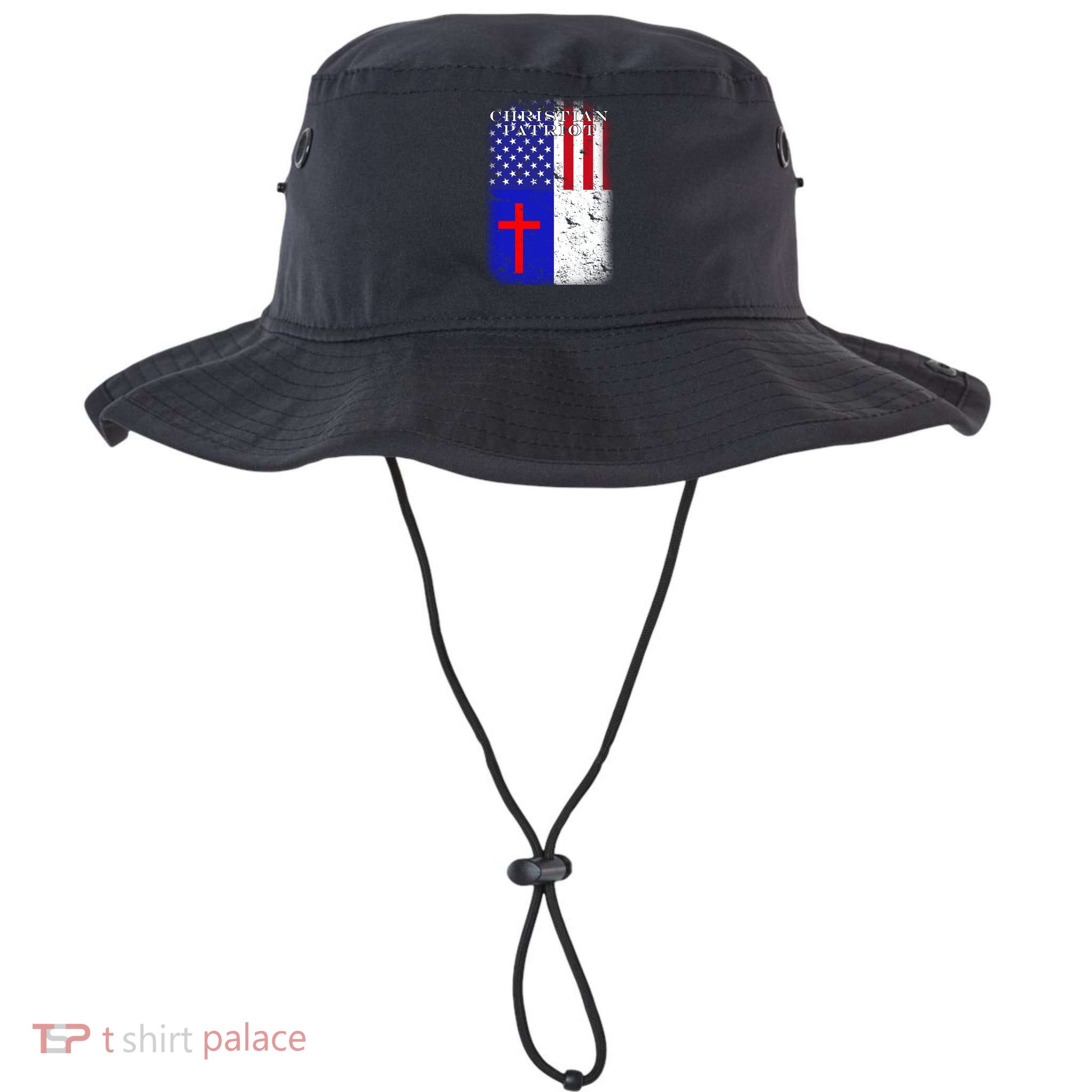American Christian Patriot Red Cross Bucket Hat