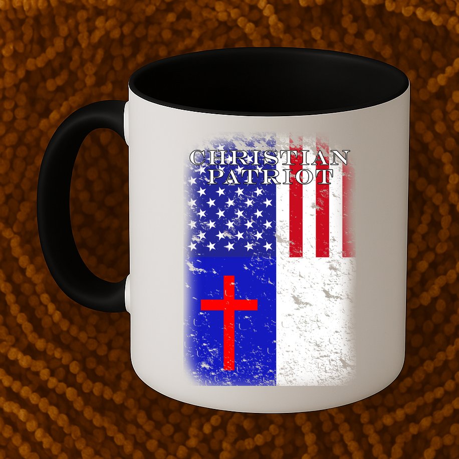 American Christian Patriot Red Cross Mug
