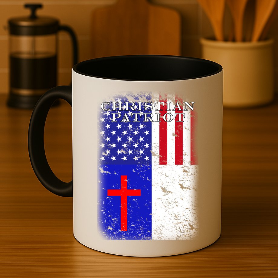 American Christian Patriot Red Cross Mug