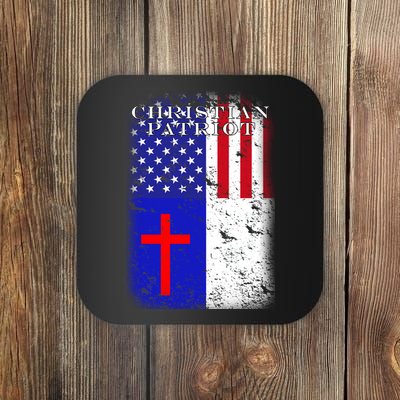 American Christian Patriot Red Cross Coaster