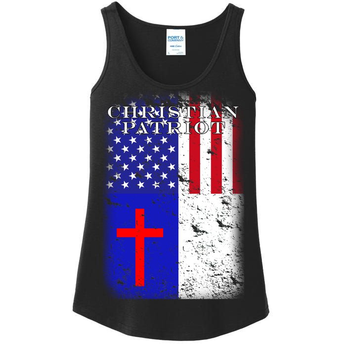 American Christian Patriot Red Cross Ladies Essential Tank