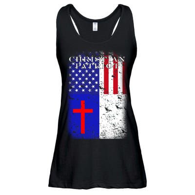 American Christian Patriot Red Cross Ladies Essential Flowy Tank