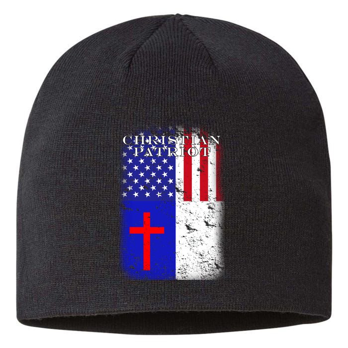 American Christian Patriot Red Cross Sustainable Beanie