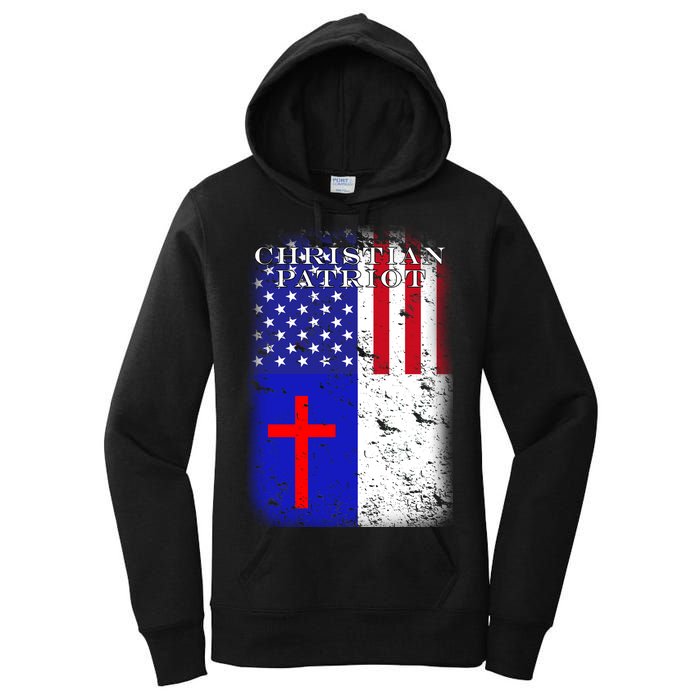 American Christian Patriot Red Cross Women's Pullover Hoodie