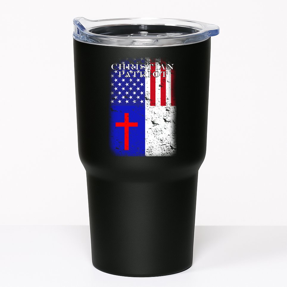 American Christian Patriot Red Cross Tumbler