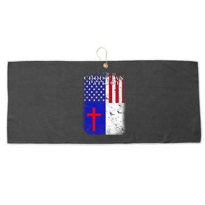 American Christian Patriot Red Cross Large Microfiber Waffle Golf Towel