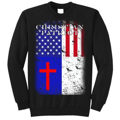 American Christian Patriot Red Cross Tall Sweatshirt