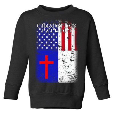 American Christian Patriot Red Cross Toddler Sweatshirt