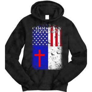 American Christian Patriot Red Cross Tie Dye Hoodie