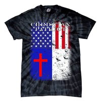 American Christian Patriot Red Cross Tie-Dye T-Shirt