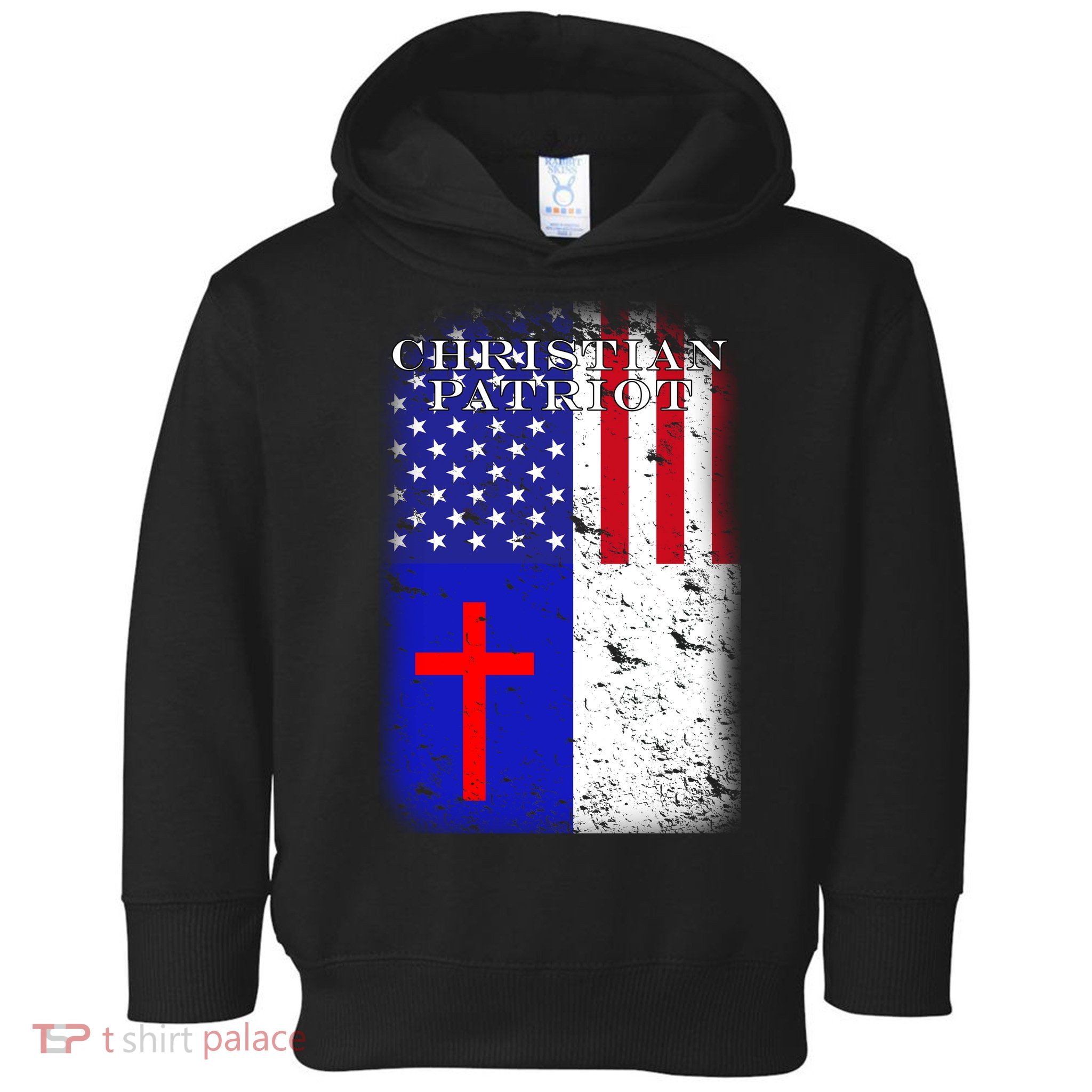 American Christian Patriot Red Cross Toddler Hoodie