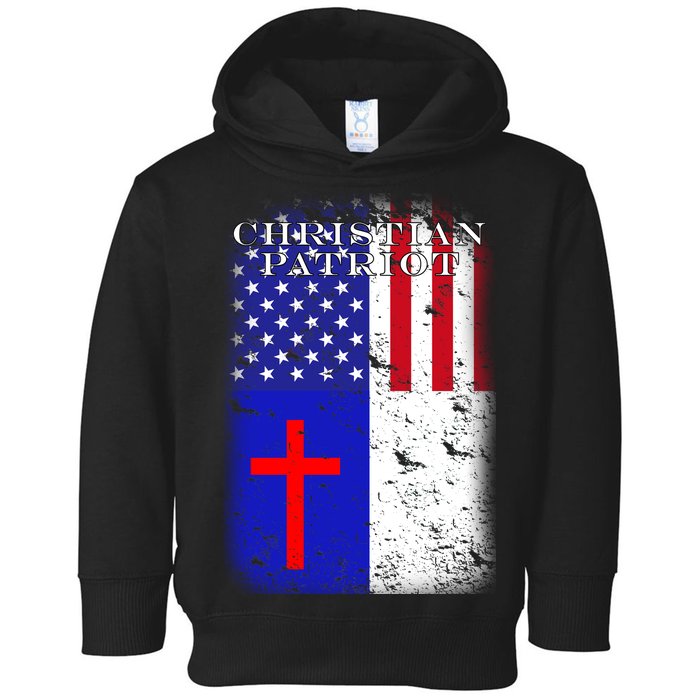 American Christian Patriot Red Cross Toddler Hoodie