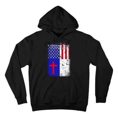 American Christian Patriot Red Cross Tall Hoodie