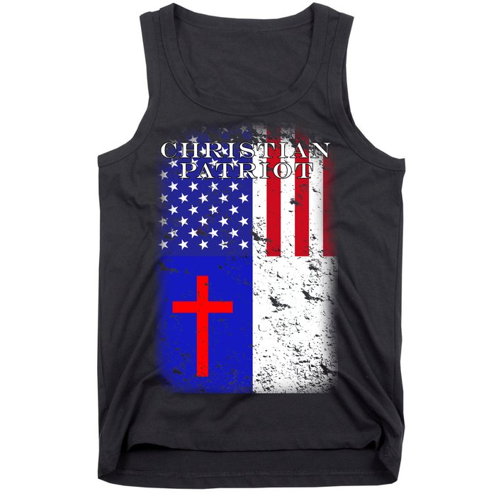 American Christian Patriot Red Cross Tank Top