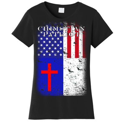 American Christian Patriot Red Cross Women's T-Shirt