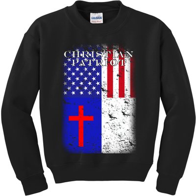 American Christian Patriot Red Cross Kids Sweatshirt