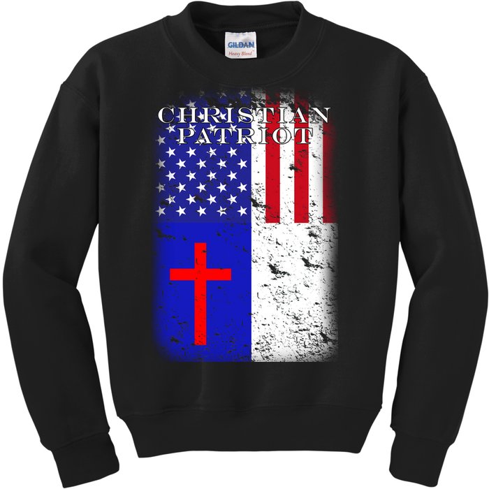 American Christian Patriot Red Cross Kids Sweatshirt