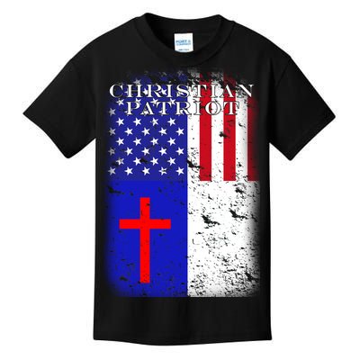 American Christian Patriot Red Cross Kids T-Shirt