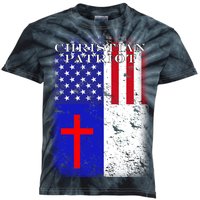 American Christian Patriot Red Cross Kids Tie-Dye T-Shirt