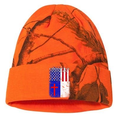 American Christian Patriot Red Cross Kati Licensed 12" Camo Beanie