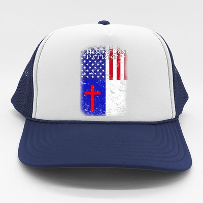 American Christian Patriot Red Cross Trucker Hat