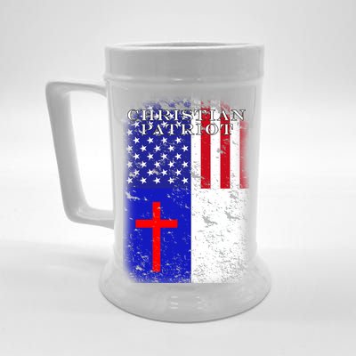 American Christian Patriot Red Cross Beer Stein