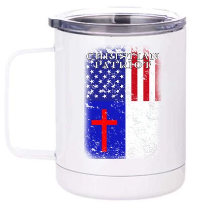 American Christian Patriot Red Cross 12 oz Stainless Steel Tumbler Cup