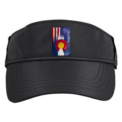 American Colorado Vintage USA Flag Adult Drive Performance Visor