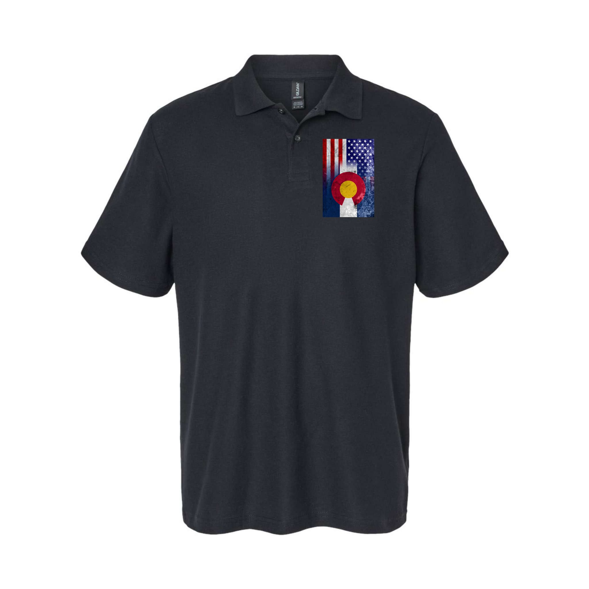 American Colorado Vintage USA Flag Polo
