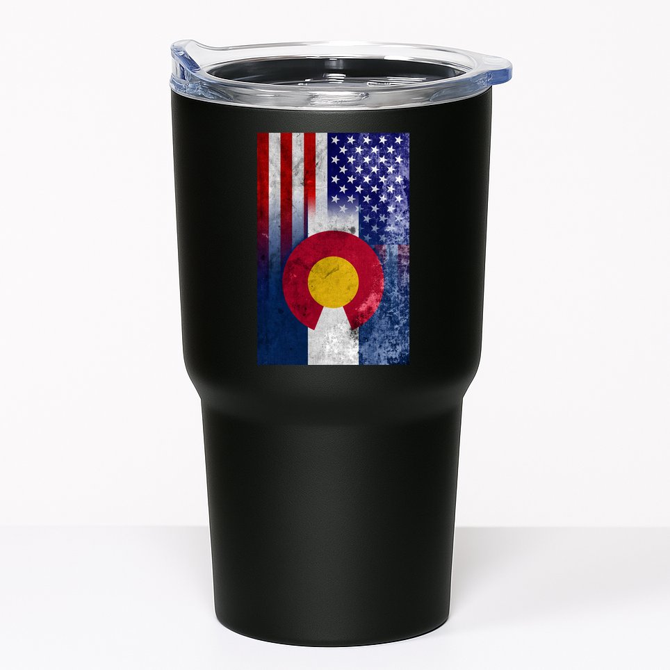American Colorado Vintage USA Flag Tumbler
