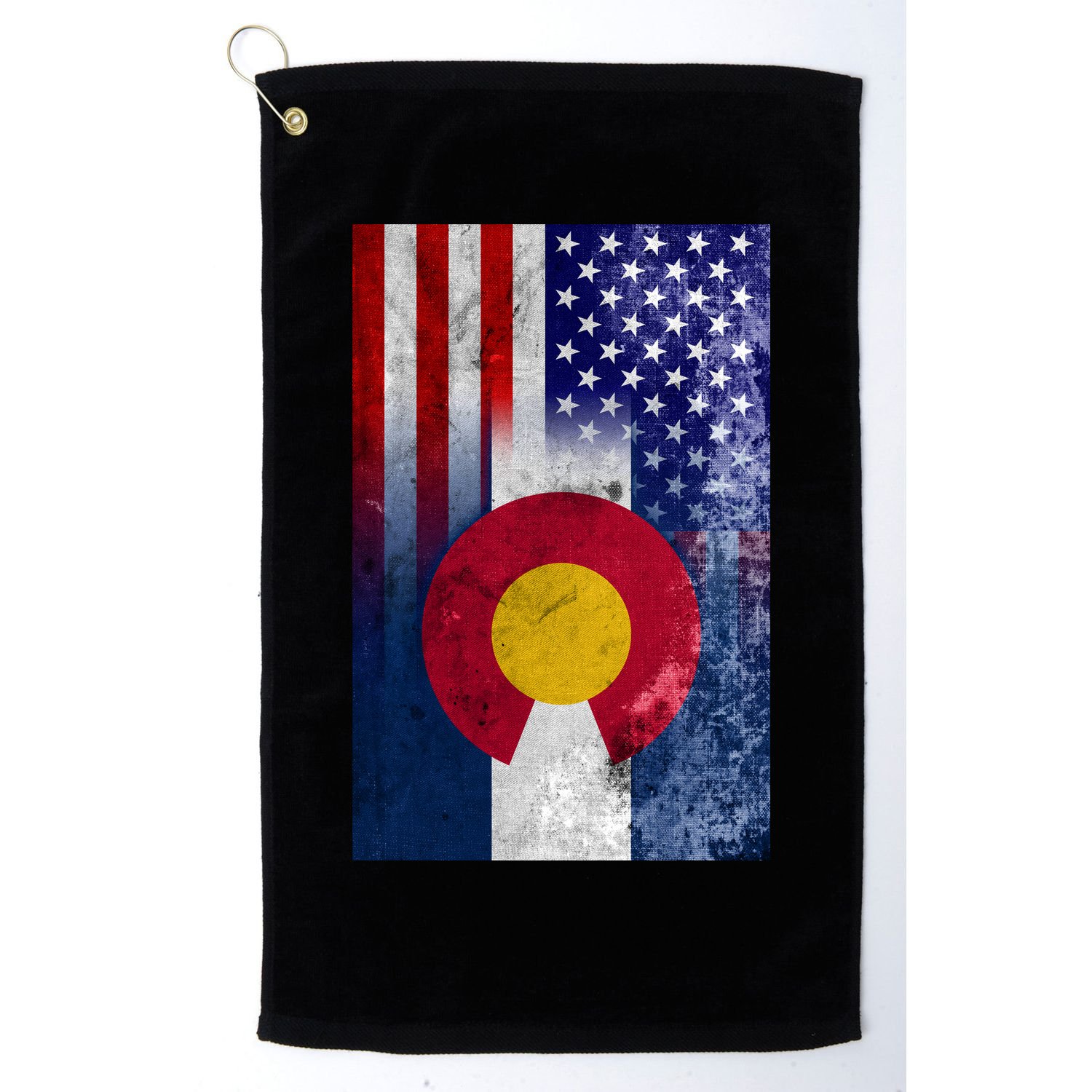 American Colorado Vintage USA Flag Golf Towel